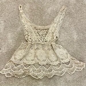 Crochet and lace summer top